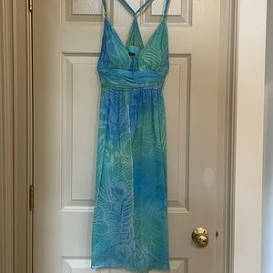 Beautiful blue/green cocktail dress!